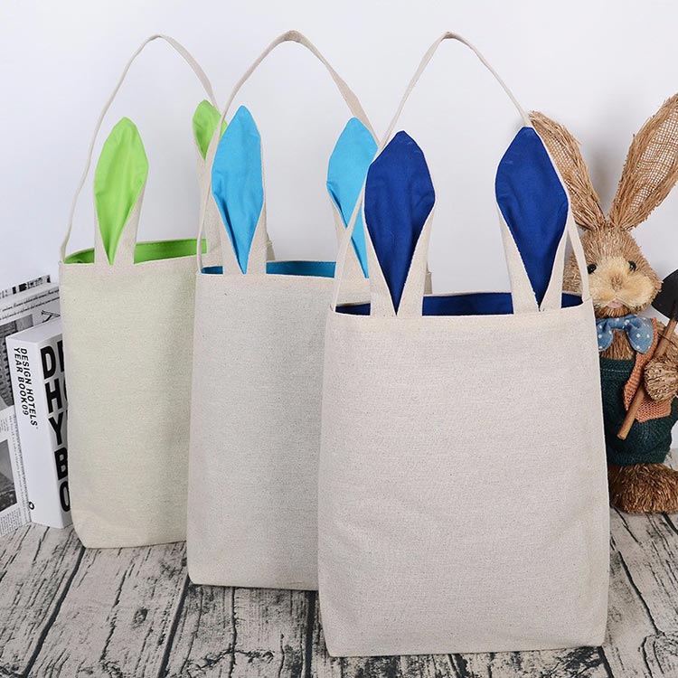 Rabbit ears cotton linen bag wholesale